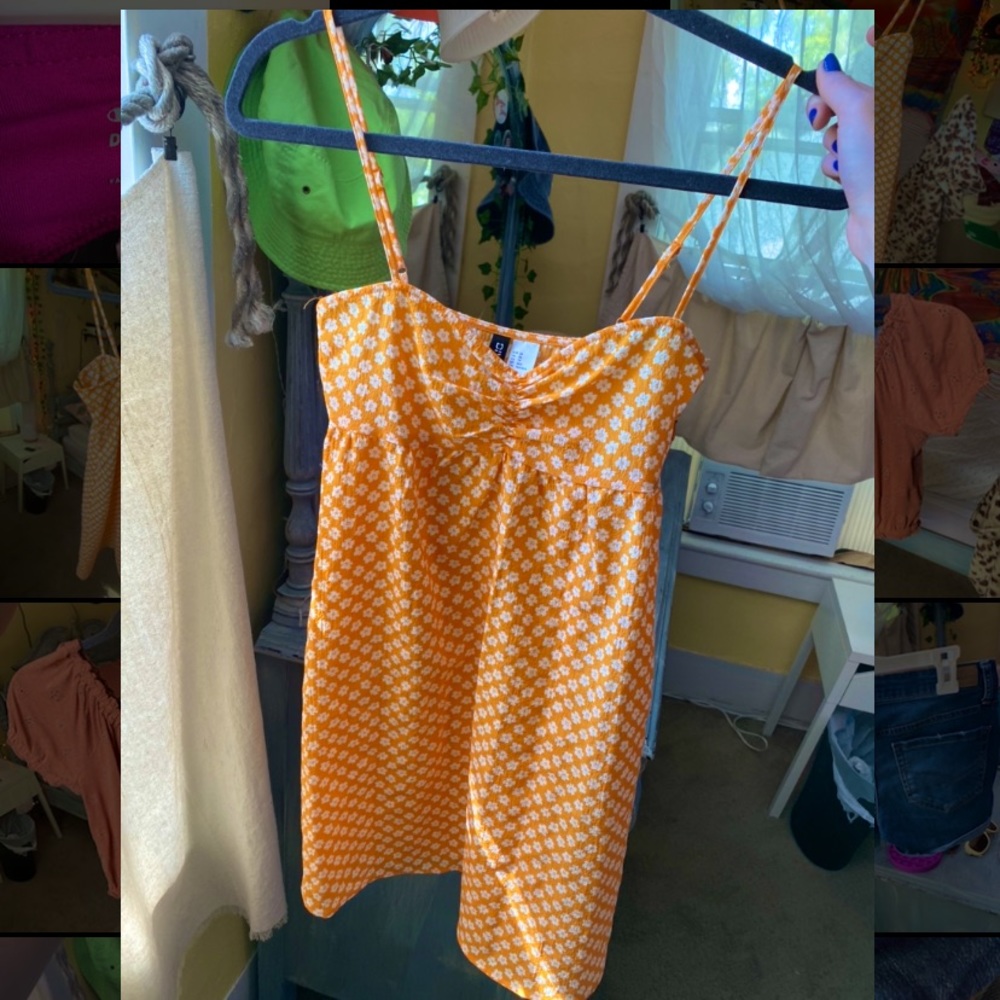 Orange flower dress